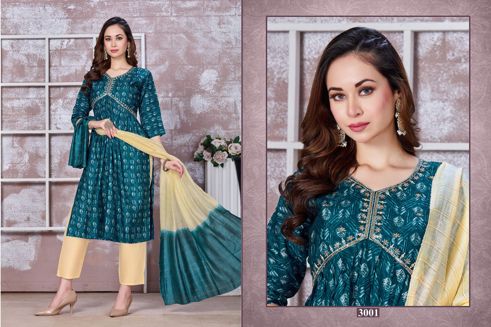 KSA Heer Modal Alia Cut Printed Kurti With Bottom Dupatta Wholesale Price In Surat